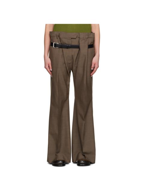 Acne Studios Brown Belt Trousers
