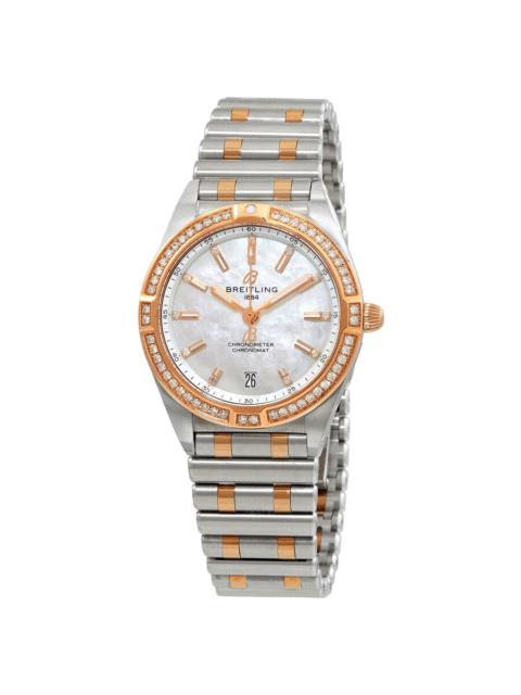 BREITLING Breitling Chronomat Quartz Chronometer Diamond Mother of Pearl Dial Two-tone Ladies Watch U77310591A