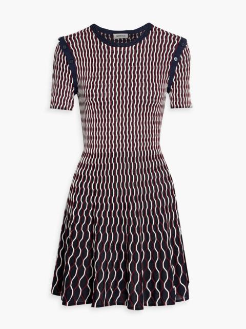 SIMKHAI Baylor striped knitted mini dress