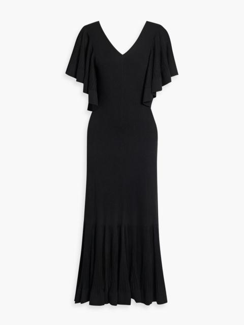 Zimmermann Ruffled ribbed-knit maxi dress