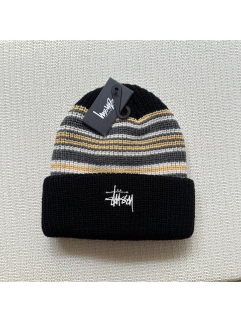 Stüssy Stussy Stripe Cuff Beanie Hat / Black 