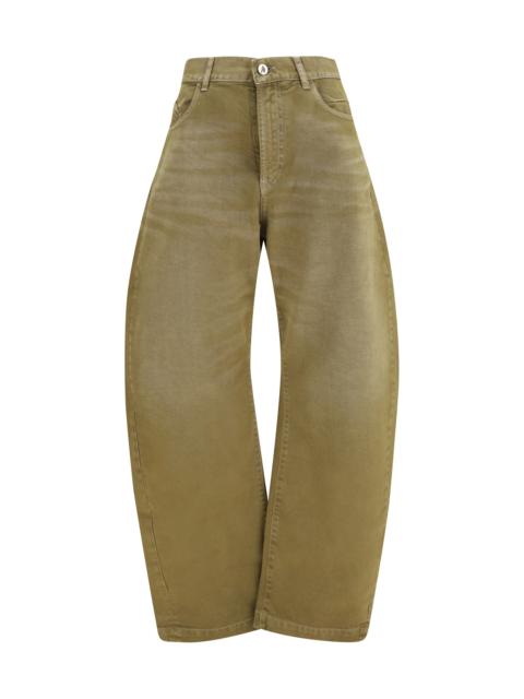 THE ATTICO The Attico Wide-leg Jeans with Back Belt Blue