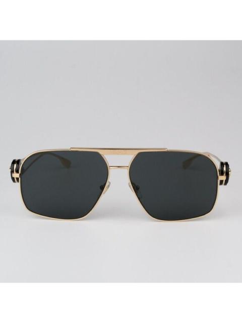 VERSACE NEW Versace VE2269 100287 Gold Dark Grey Pilot Unisex Sunglasses VE 2269