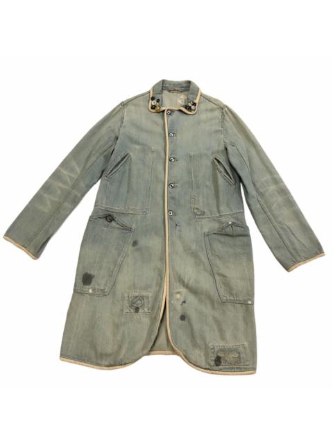 Rare Kapital Distressed Redux Navy Deck Coat Denim Jacket