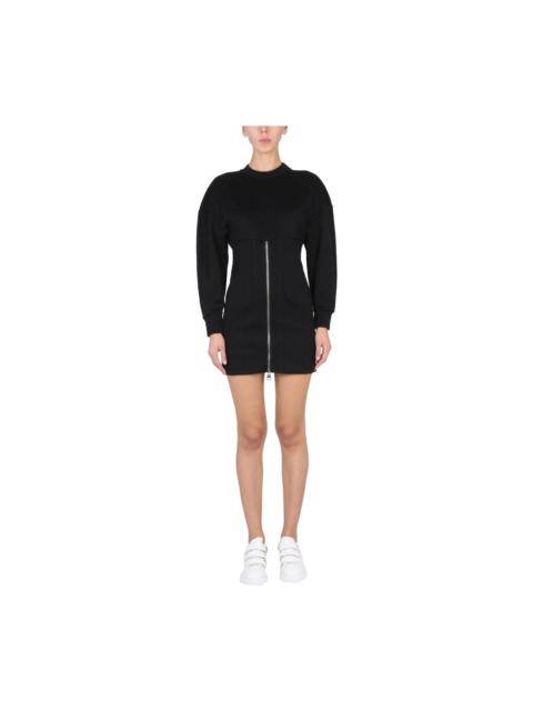 Alexander McQueen Zipped Long Sleeved Dress