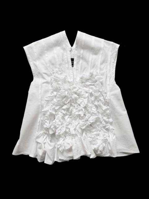 Comme Des Garçons Comme Des Garcons Pleated White Top