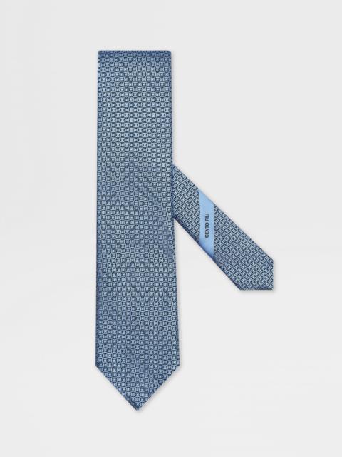 ZEGNA LIGHT BLUE CENTO FILI SILK TIE