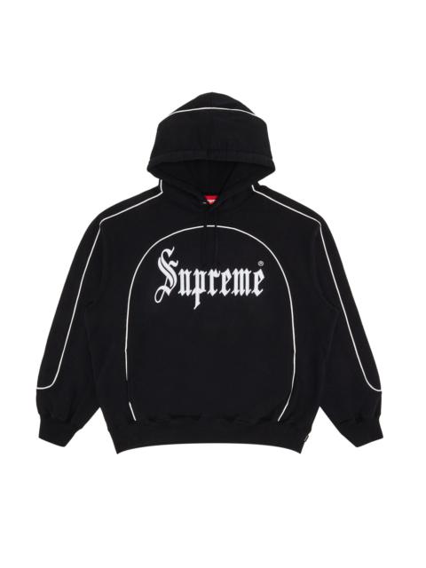 Supreme Supreme Curve Piping Hooded Sweatshirt 'Black'