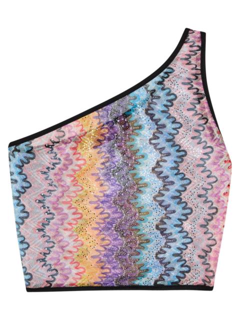 Missoni Missoni Zigzag Embellished Fine-knit top