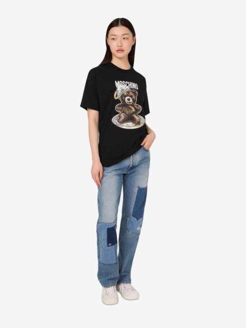 Moschino ORGANIC COTTON JERSEY T-SHIRT MOSCHINO TEDDY BEAR