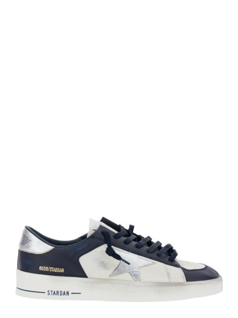 Golden Goose Golden Goose Men 'Stardan' White Sneakers With Star Patch On The Side And Laminated Heel With Logo I