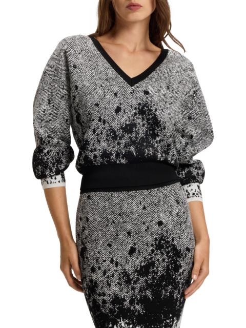 BOSS BOSS Forandina Sweater in Splatter Ombre at Nordstrom