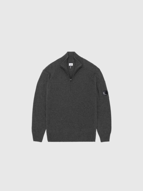 C.P. Company LAMBSWOOL GRS HALF ZIP SWEATER