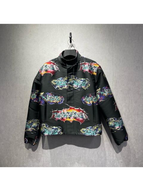 Louis Vuitton Louis Vuitton logo graffiti stand-collar jacket