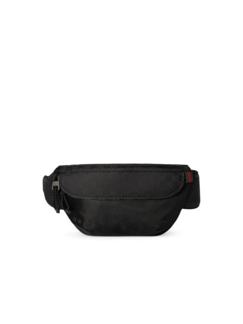 GUCCI GUCCI $1950 Nexus Large Black Nylon GG Small Belt Bag New An