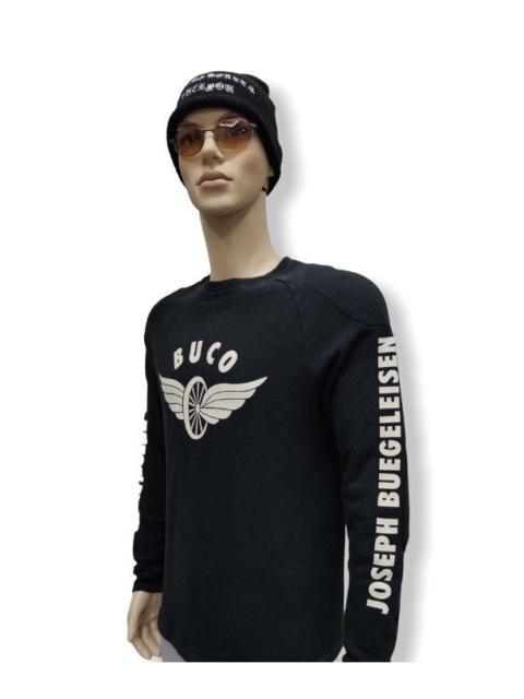 Other Designers The Real McCoy's - JOSEPH BUEGELEISEN BUCO Iconic Logo Wheel + Wings Sweater