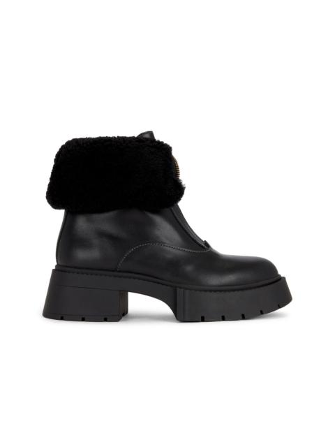 COACH Leah Platform Shearling Zip Bootie