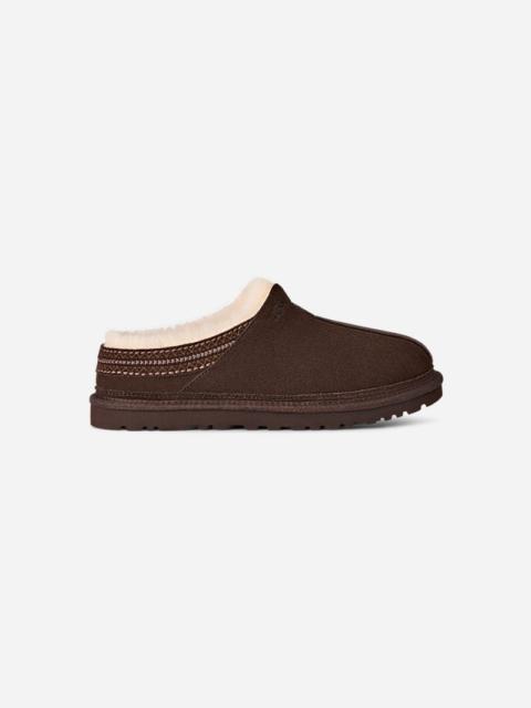 UGG ® Men's Neuman Leather Sheepskin Slippers in Dusted Cocoa/Natural