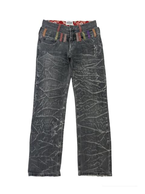 Other Designers Vintage Nylaus Double Waist Jeans