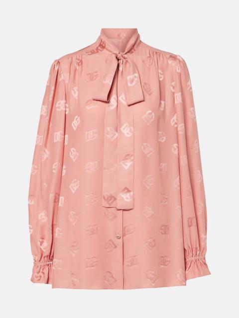 Dolce & Gabbana DG silk satin blouse