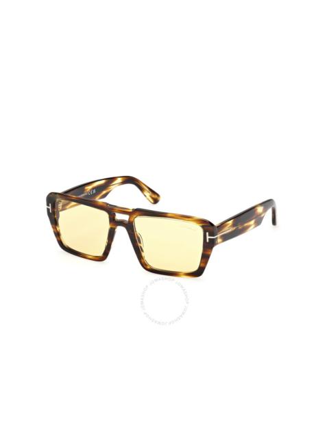 TOM FORD Tom Ford Redford Yellow Photochromatic Square Men's Sunglasses FT1153 52E 56