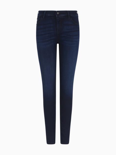 EMPORIO ARMANI J23 LOW-WAISTED SUPER-SKINNY LEG JEANS IN STRETCH DENIM