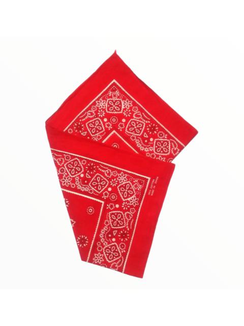 Other Designers Vintage - Vintage Bandana Handkerchief Japan Made Red Colour Luxury