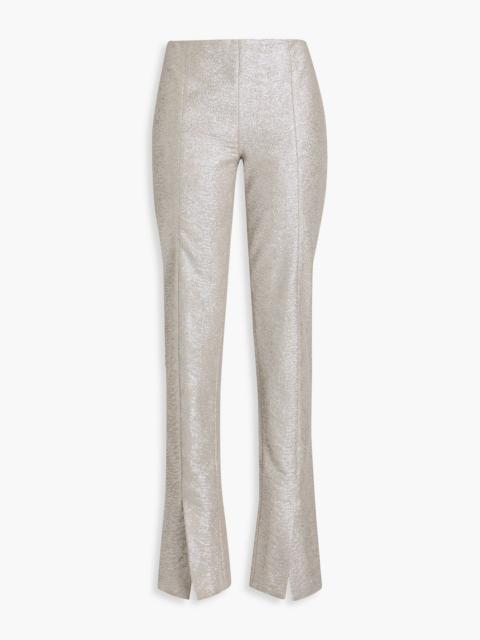 Zimmermann Metallic cotton-bouclé straight-leg pants