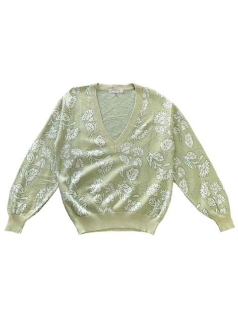 VINTAGE LANVIN LUXURY FLORAL PRINT KNITTED