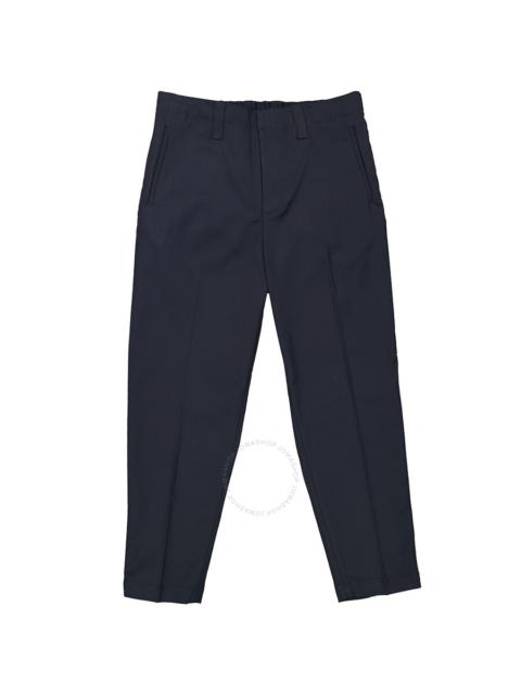 EMPORIO ARMANI Emporio Armani Men's Navy Cotton-Blend Straight-Leg Trousers