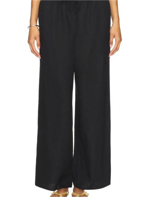 onia Air Linen Wide Leg Drawstring Pant