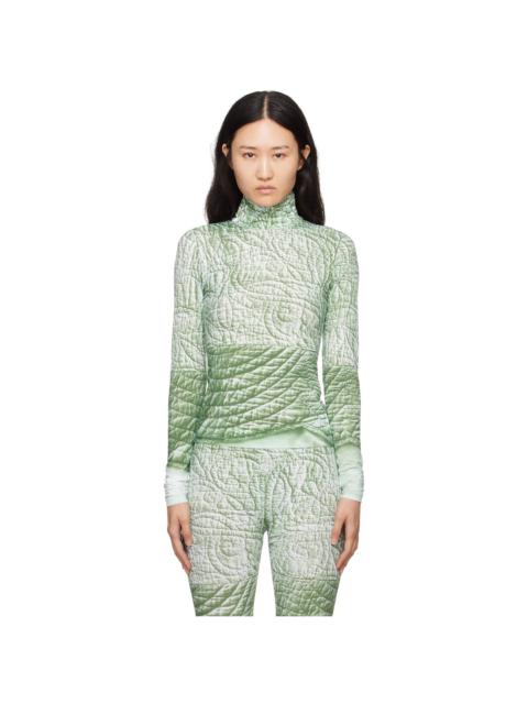 MM6 Maison Margiela Green Trompe L'œil Turtleneck