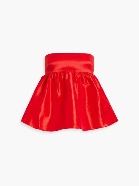 KIKA VARGAS Ale strapless taffeta top