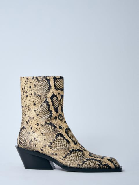 Jil Sander Snakeskin Embossed Leather Boots