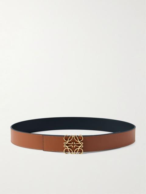 Loewe 4cm Anagram Reversible Leather Belt Tan