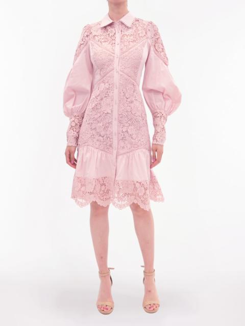 Marchesa LACE GUIPURE MINI DRESS