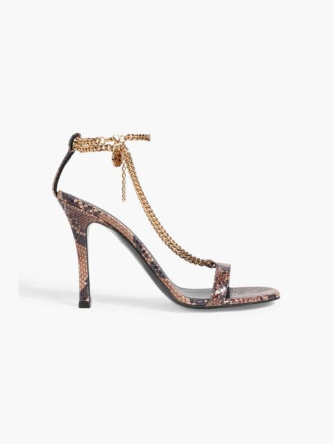 Stella McCartney Stella 100 chain-embellished snake-effect sandals