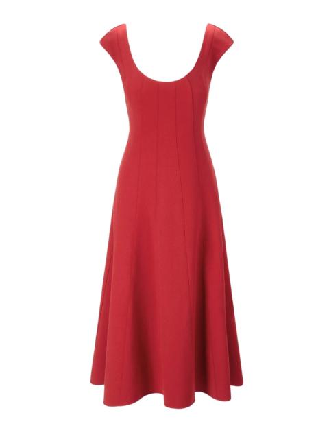 STAUD Charlotte Dress in Rouge