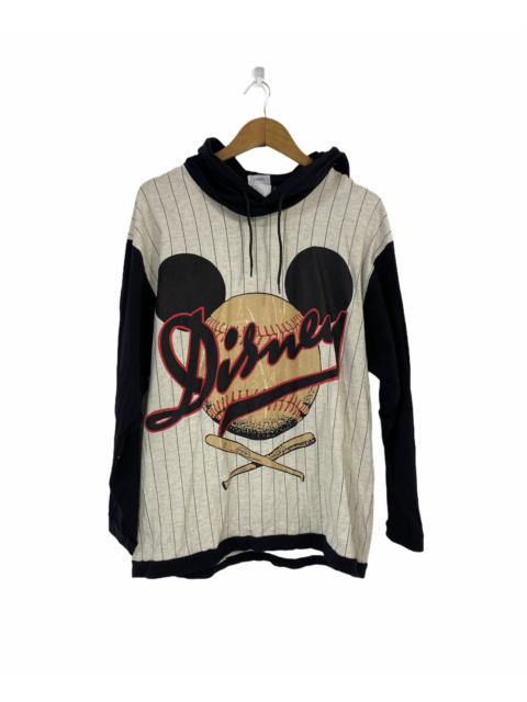 Other Designers Vintage - Vintage 90’ Mickey X MLB Disney Shirt With Hoodie Design