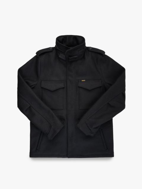 Iron Heart IHM-49-BLK 21oz Melton Wool M65 Field Jacket Black
