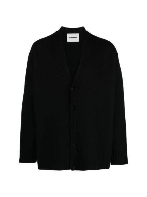 V-neck wool cardigan