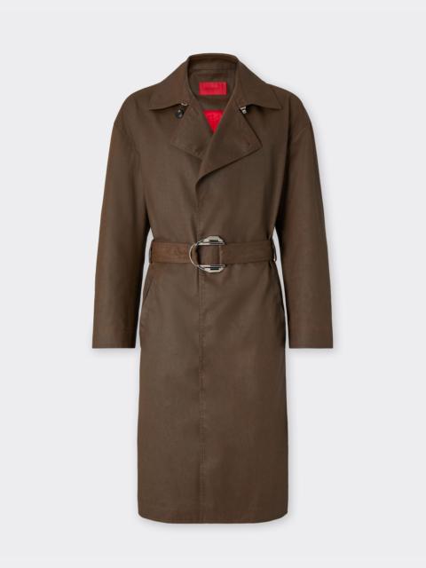 Ferrari Vintage-effect technical gabardine trench coat