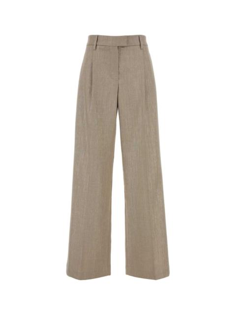 Brunello Cucinelli Brunello Cucinelli Women Gold Stretch Polyester Blend Palazzo Pant