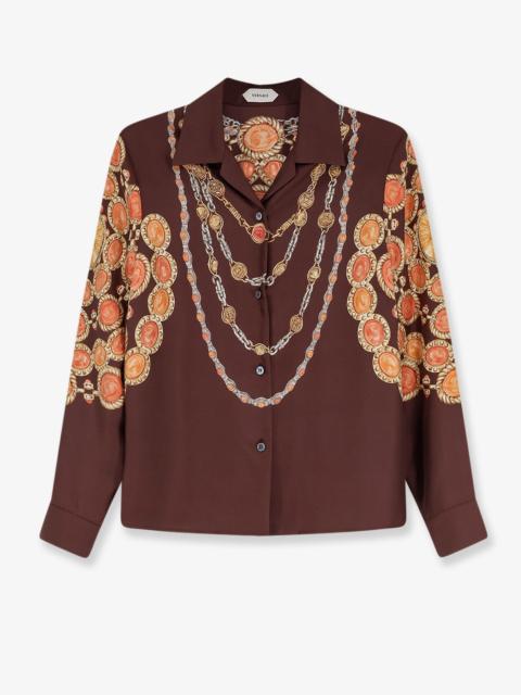 VERSACE Versace Silk Shirt Brown Women