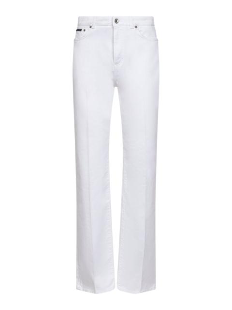Dolce & Gabbana Dolce & Gabbana Women White Cotton Denim Flared Jeans