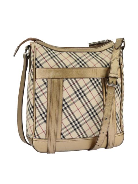 Burberry Burberry Nova Check Shoulder Bag Canvas Leather Beige Gold