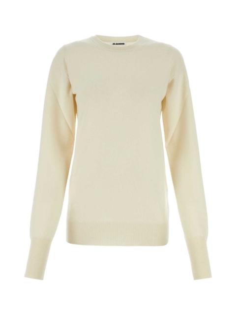 Jil Sander Women Ivory Cashmere Sweater