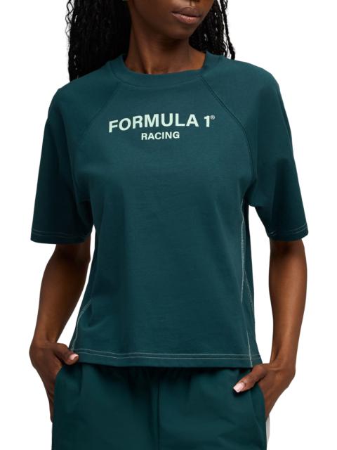 PUMA PUMA Formula 1® Raglan Sleeve Cotton T-Shirt in Green Terrain at Nordstrom