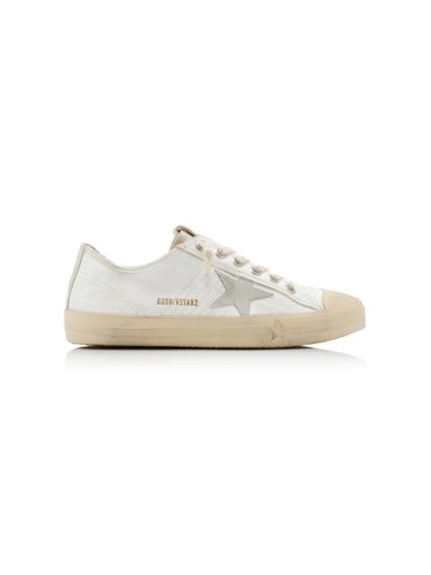 Golden Goose V-Star 2 Suede-Trimmed Leather Sneakers white