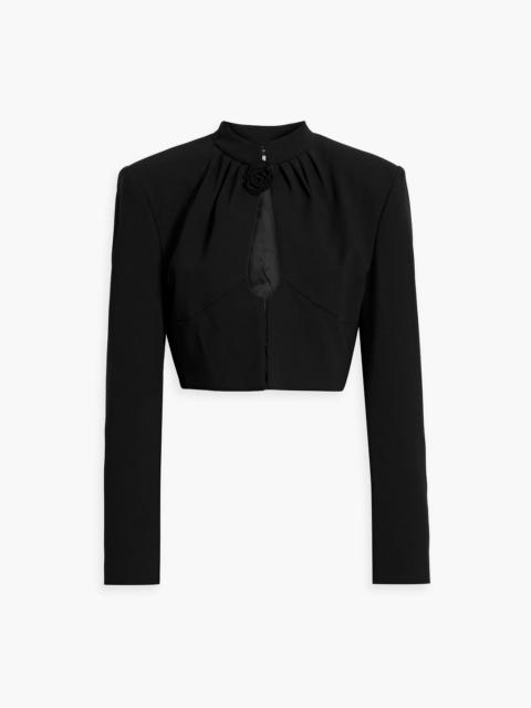 MAGDA BUTRYM Cropped cutout wool-blend crepe jacket